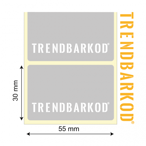 30 x 55 MM TEKLİ SİLVER MATYAPIŞKANLI ETİKET (2000 ADET)