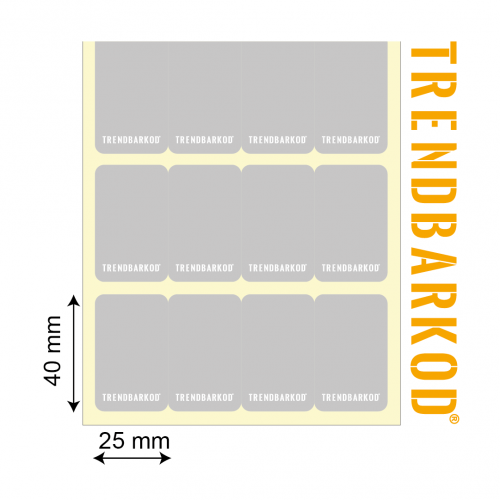 40 * 25 MM 4'LÜ BİTİŞİK SİLVER MAT YAPIŞKANLI ETİKET (4000) 40 * 25 MM 4'LÜ BİTİŞİK SİLVER MAT YAPIŞKANLI ETİKET (4000)