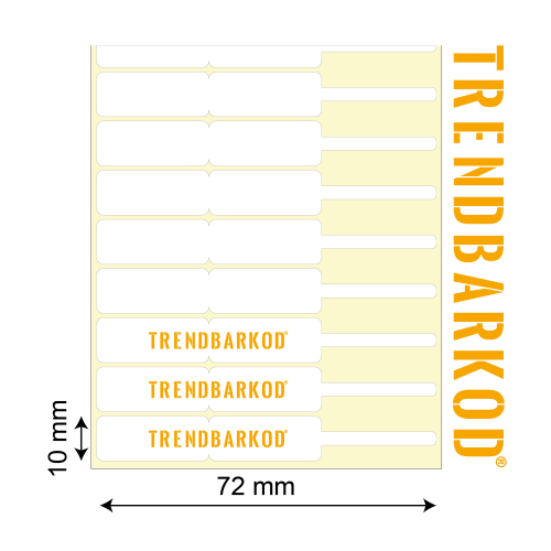 10x72 MM PP Opak Kuyumcu Etiketi (1000 Adet)