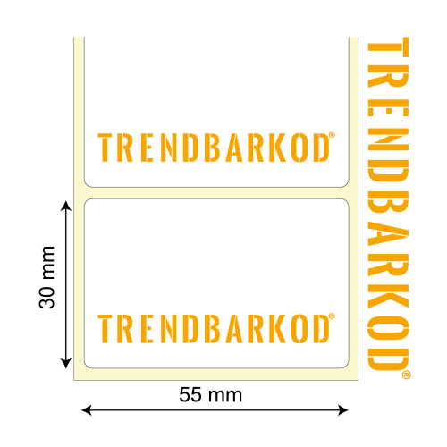30 * 55 mm PP Opak Yapışkanlı Etiket (1000)