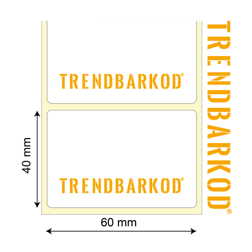 40 * 60 mm PP Opak Yapışkanlı Etiket (1000)