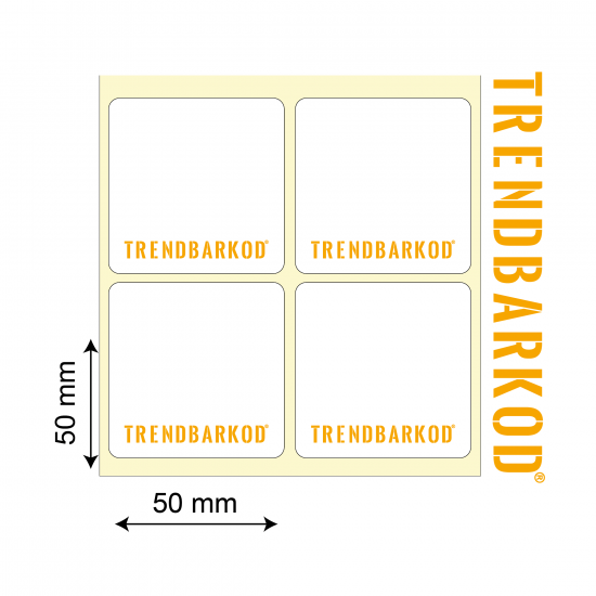 50 * 50 MM 2'Lİ BİTİŞİK KUŞE YAPIŞKANLI ETİKET (2000) - trendbarkod