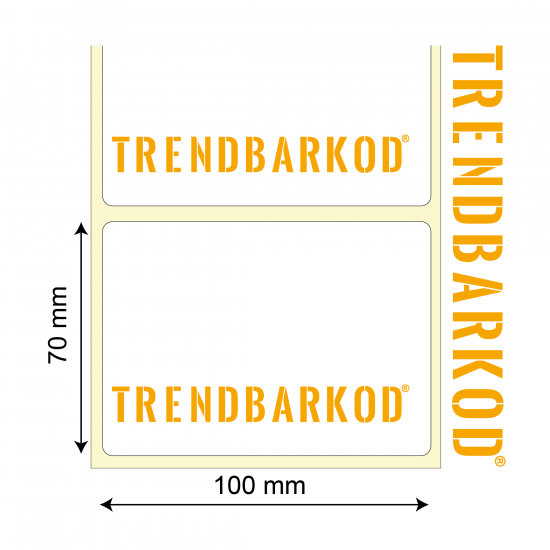 70 * 100 MM TEKLİ KUŞE YAPIŞKANLI ETİKET (500) - trendbarkod