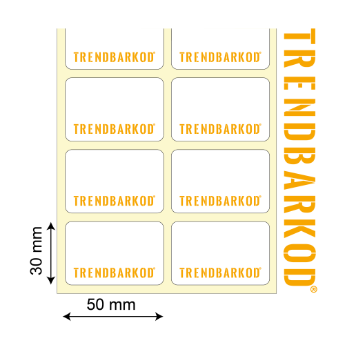 30 * 50 mm 2'li Ayrık Lamine Termal Yapışkanlı Etiket (1000)