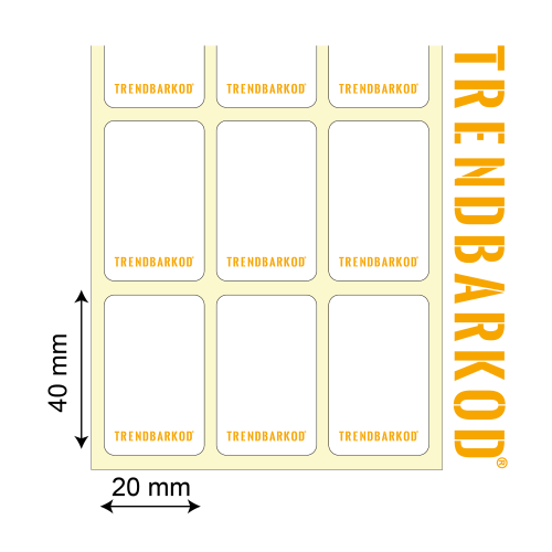 40 * 20 mm 3'lü Ayrık Lamine Termal Yapışkanlı Etiket (1000)