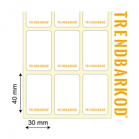 40 * 30 mm 3lü Ayrık Lamine Termal Yapışkanlı Etiket (1000) 40 * 30 mm 3lü Ayrık Lamine Termal Yapışkanlı Etiket (1000) - trendbarkod