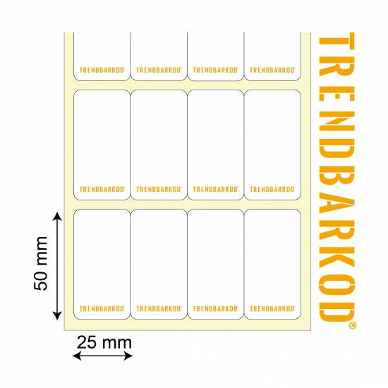 50 * 25 MM 4'LÜ BİTİŞİK TERMAL STICKER (4000) - trendbarkod