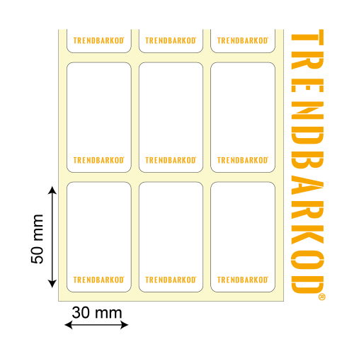 50 * 30 MM 3'LÜ AYRIK TERMAL STICKER (3000)