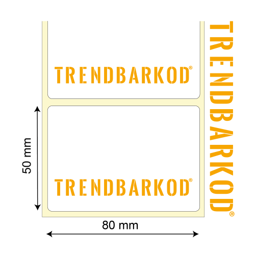 50 * 80 MM TEKLİ TERMAL STICKER (1000)