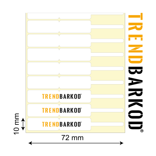 10x72 MM PP Opak Kuyumcu Etiketi (1000 Adet)