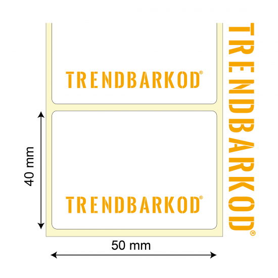 40 * 50 mm Kuşe Sürsajlı Yapışkanlı Etiket (1000) 40 * 50 mm Kuşe Sürsajlı Yapışkanlı Etiket (1000) - trendbarkod
