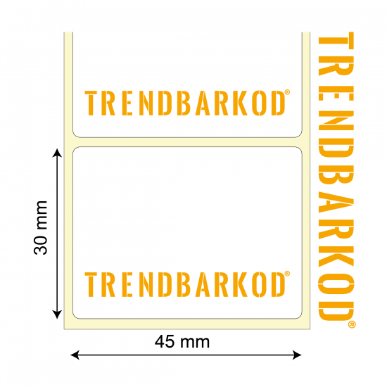 30 * 45 mm Termal Sürsajlı Yapışkanlı Etiket (1000) - trendbarkod