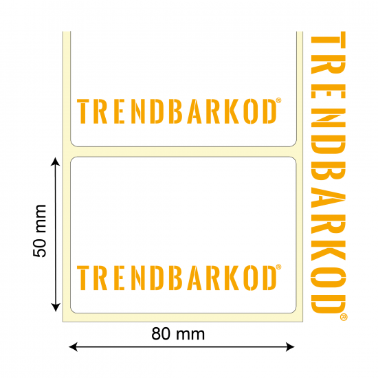 50 * 80 mm Termal Sürsajlı Yapışkanlı Etiket (1000) - trendbarkod